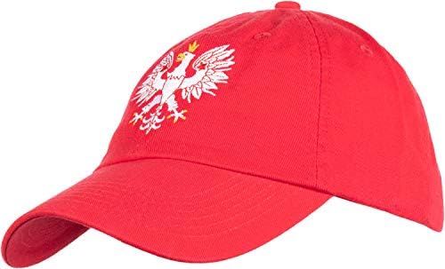 Poljska Ponos | Vintage Stil, Retro Poljski Orao Polska Niska Bejzbol Kapa Tata Šešir Crvena