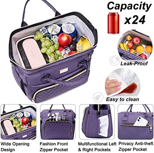 Artelaris torbe za ručak za žene, izolovana torba za ručak, velika hladnjača za ručak koja curi, torba za ručak za posao, kutija za