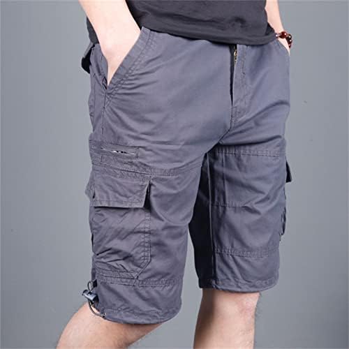 Maiyifu-GJ muške lakim hlačama na otvorenom, čvrste kratke hlače džepovi sa zatvaračem opušteni fit multi džep pamuk kratki