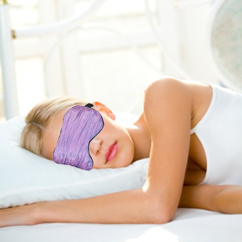 Relaxso silk terapija lavanda maska ​​za oči, šifon crinkle teal