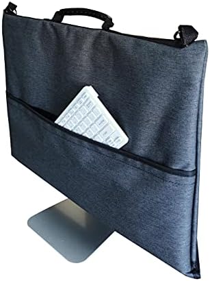 KUMPLE putna torba za nošenje za Apple 27 iMac Desktop računar, zaštitni poklopac kućišta za skladištenje prašine sa gumenom ručkom tamno siva