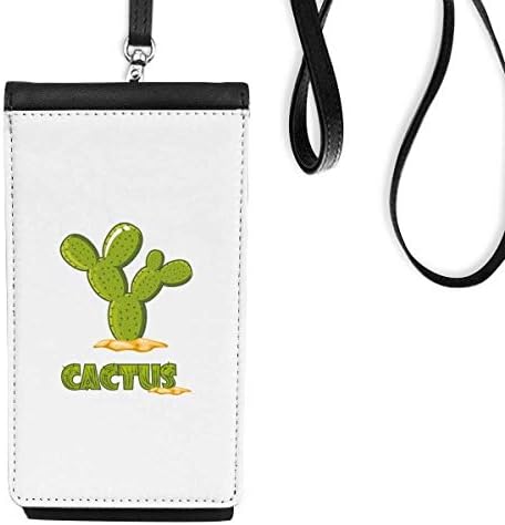 Kaktus Sakulenti u obliku zelenog telefona novčanik torbica viseći mobilni torbica crnog džepa