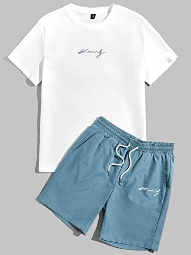 Dvije komadne odjeće za muškarce Muška slova Grafičke kratke hlače za kratke trake