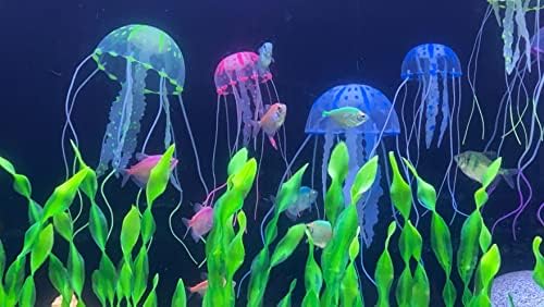 BEGONDIS 18kom Umjetna žele riba umjetni akvarijum biljke postrojenja Set, lažni vodene plastike biljke umjetni akvarijum biljke za