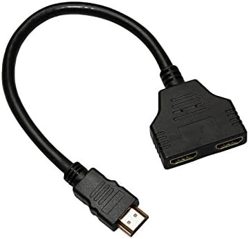 Byikun HDMI razdjelnik, HDMI razdjelnik kabl muški 1080p do Dual HDMI ženski 1 do 2 puta, Dual HDMI Adapter za HDTV Hd, Led, LCD,