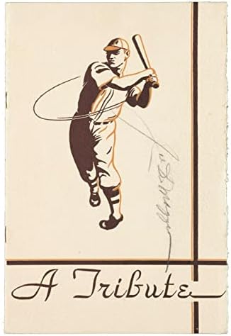1939 Joe Dimaggio Testimonijalni program za večeru potpisao dva puta od strane DiMaggio PSA DNK - MLB autogramirani ostali