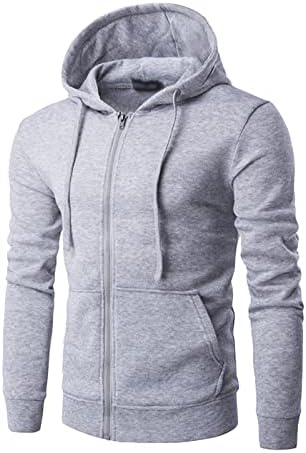 DGHM-JLMY muški patentni zatvarač sa punim kapuljačom sa punim zip hoodie sa rukom sa džepom sa kopčom sa pamučnim mješavinama