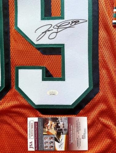 Jason Taylor Autogramirani potpisani Delfini 2004 2004 2009 REEBOK Orange Jersey JSA - autogramirani NFL dresovi