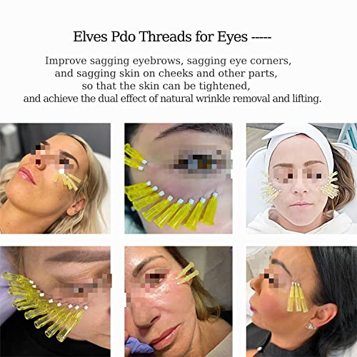 Elves PDO Threads Mono - PDO lift očiju Bullet Tunt Type - PDO EYE Threads za eyelid Eyelid Eyelid pod očima, dolazi s pilot / starter tip-40 komadima