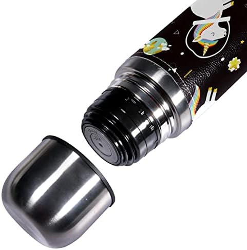 SDFSDFSD 17 oz Vakuum izolirane nehrđajuće čelične boce za vodu Sportska kavana Putna krigla FIRS Pseni kožni omotani BPA Besplatno, jednorog uzorak