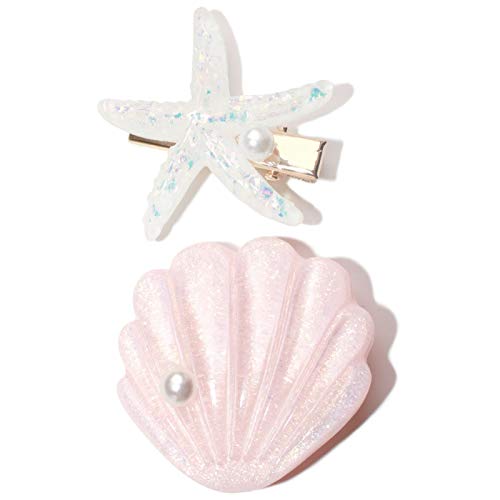 Shell Pearl Starfish set kopči za kosu za žene djevojke, akrilne smole Aligator kopče za kosu, dame i djevojke alati za oblikovanje