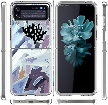 Faboho slatka crtana leptir mašna, jasna futrola kompatibilna za Samsung Galaxy Z Flip 4, stilski uzorak TPU otporan na udarce zaštitni