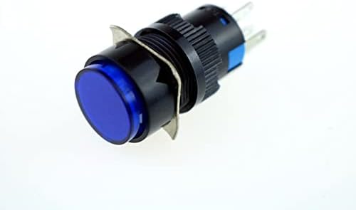 DJDLFA 16mm DC 12V LED push dugme Prekidač plava zelena crvena žuta bijela lampica fiksni pushButton sklopke zasum