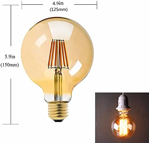 8 Pack E26 Retro Edison filament sijalice, LED Zatamnjive 8W Antique Style Edison sijalice, 360° ugao snopa pogodan za unutrašnju / vanjsku ukrasnu Rasvjetnu lampu
