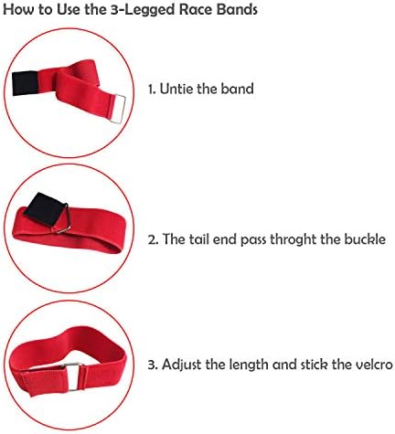 8 boja 3 trkačke trake za noge, Tronožne Trke izdržljive čvrste elastične vezice za kravatu šarene 3 noge trkačke trake za djecu za