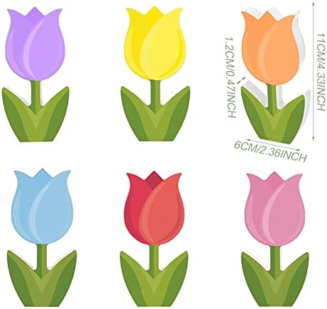 6 kom uskrsnih drvenih tulipana Tined ladica Decor Searhouse Wood Tulips Dekoracije stola Proljetni Pravi za pravokutnike