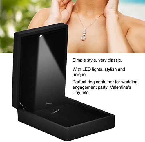 ANKROYU Led vjenčani prsten slučaj prsten kutija sa svjetlom kutija za vjenčani prsten kontejner nakit privjesak držač kutija za čuvanje LED svjetlo za prijedlog, angažman, vjenčanje