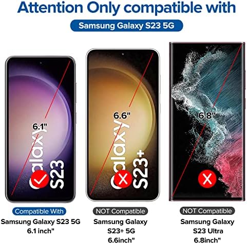 Ivoler [3+1 pakovanje kaljenog stakla Zaštita ekrana za Samsung Galaxy S23 5G 6.1 2022 [3 pakovanje] [ne odgovara Galaxy S23 Ultra&