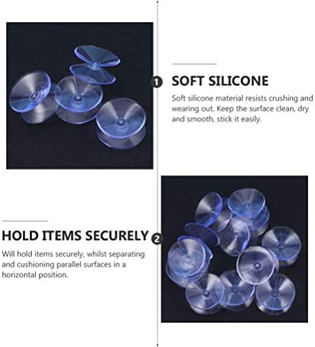 Nuobesty plastične šalice za usisavanje teških radova 24pcs Dvostrane usisne čaše Silikonske staklene stolove odbojnici stakleni stol