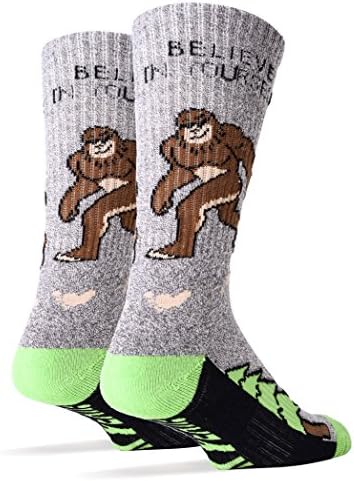 Oooh da muška posada smiješne novitete atletske čarape Bigfoot, veličina 8-13