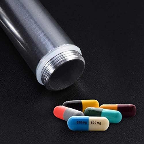 Zerodeko 2kom Mini kutija za pilule od aluminijumske legure prenosivi privjesak za ključeve vodootporna posuda za držač pilula