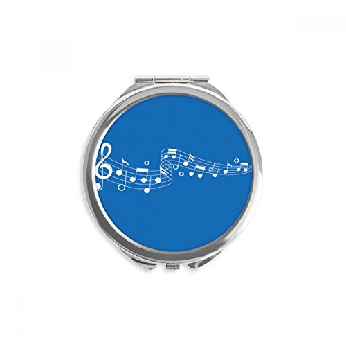 Blue Movg Music 5-le osoblje Ručno kompaktno ogledalo okruglo prenosivo džepno staklo