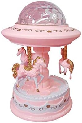Xjjzs Music Box Pink Music Box Box, Carosel Carousel Music Box, Clockwork Dečji poklon, rođendanski poklon