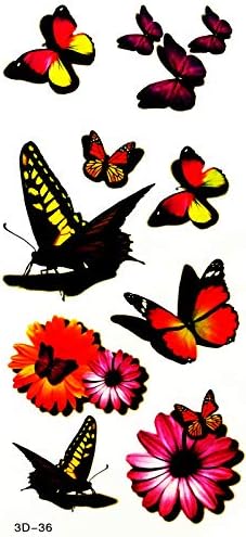 Lijepa leptir Angel Butterfly Wings Cartoon 4x8 u megadee naljepnica za tetovažu tetovaže karoserija Art Art Lijepo kozmetički šminka hladno uklonjiva vodootporna naljepnica za tetovažu sjajna kao sretan poklon