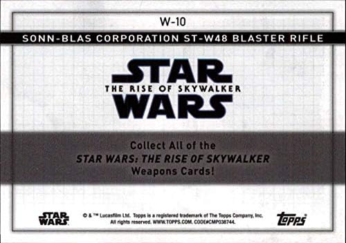 2020 TOPPS Star Wars Raspon oružja Skywalker Series 2 # W-10 Sonn-Blas Corporation ST-W48 Blaster puška trgovačka kartica