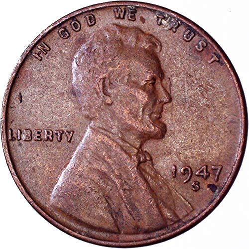 1947 s Lincoln pšenični cent 1c Veoma dobro