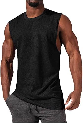 Muški čvrsti rezervoar Top Brzo suho majica bez rukava Bodybuilding Athletic Slim Fit Top