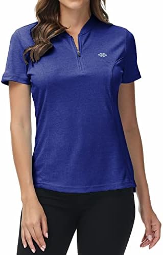 Jinshi Womens Polo Golf Košulje kratki rukav 1/4 Zip pulover bezvukli UPF50 + Brze košulje za sušenje tenisa