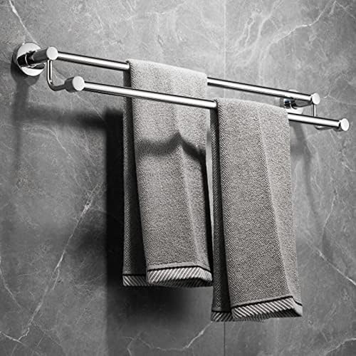 Ručni željeznički čelik ručnik držač za ručnik za samoljepljive ručnike protiv hrđe zida montirana bez bušenja za kupaonicu i wc,