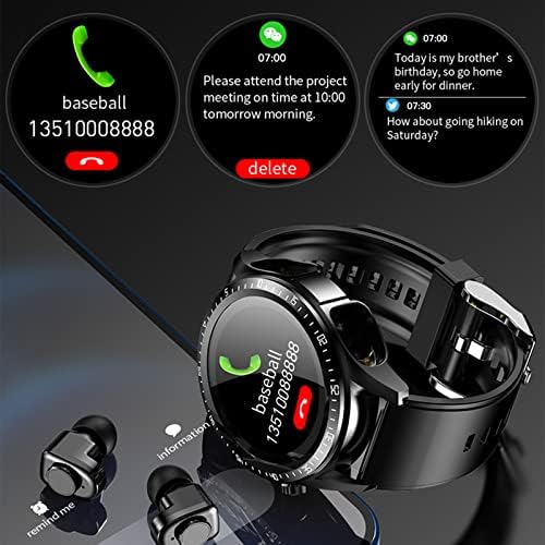 Qiopertar Smart Watch sa ušivnim sačama, okrugli fitness sat, 1,28 inčni Bluetooth sat sa korakom, kalorijama, monitorom za spavanje, H-e-A-RT R-A-TE B-lo-od PR-ESSU-re-rei monitora za iOS i Android