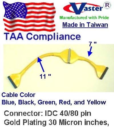 UDMA 40/80 okrugli IDED / Eide / ATA HDD podatkovni kabel, 2 pogona 18 inča