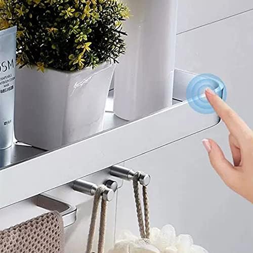 BKDFD kupaonica police srebrni aluminijski zid montirani crni kuhinjski ručnik nosač nosača držača za čašicu za pohranu hardver šampona