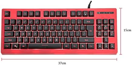 MOLLAL tastatura profesionalna Ultra tanka žičana tastatura za Desktop Laptop računar sa 87 tastera mehanički osećaj RGB pozadinsko