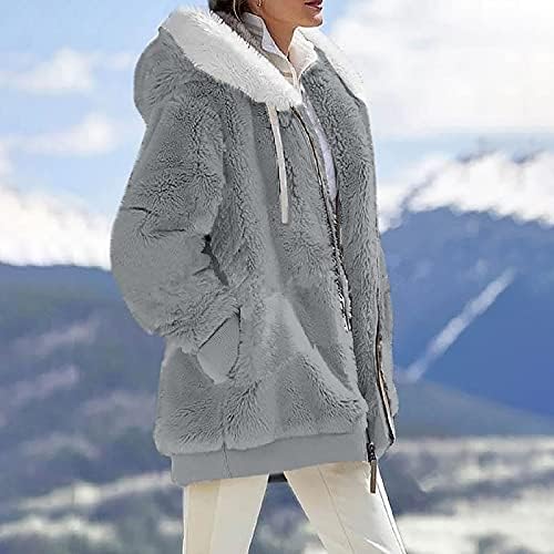 Zimski kaput, klasična zabava puni rukav vrhovi žene zimske kapuljače udobne mekani džemper patip sa čvrstim puflom v