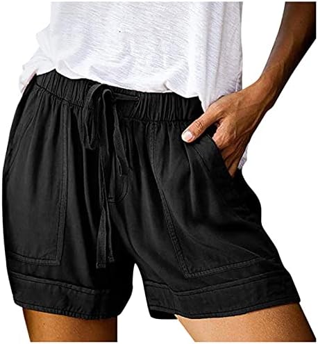 Plus size Ljetne kratke hlače za žene elastična struka kratki tinejdžerke čipke čipke labave hlače kauzalne trke za trčanje