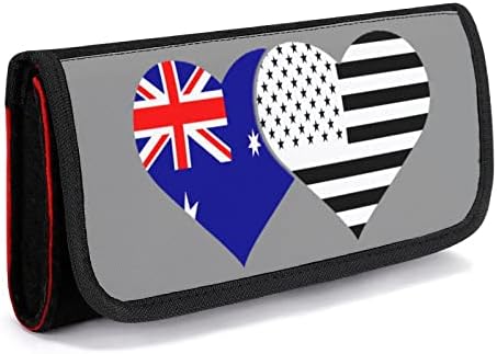 Australijska zastava i američka fudbala za nošenje za preklopnu konzolu za pohranu Torba za game Pribor s utotom karticom
