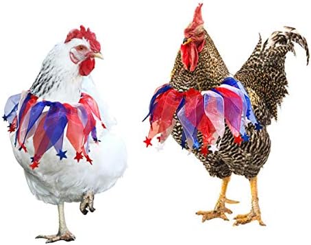 2pcs chiken ogrlice za kokoši predsjednička izbora za kućne ljubimce pileći bandana šal američka zastava crvena bijela plava ovratnik