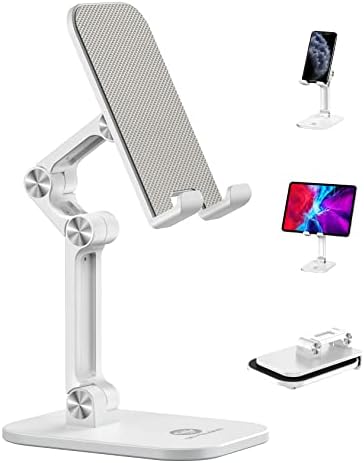 Ocyclone stalak za mobitel, podesiva po visini iPhone, sklopivi držač mobitela iPad tablet stojt kompatibilan sa 4 -12.9 iphone 11 12 pro max xr se / iPad / Kindle / tablet - bijeli
