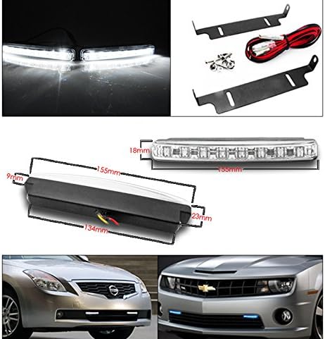 ZMAUTOPARTS projektor farovi farovi sa 6 bijelim LED DRL za Chevy Malibu 2013-2015 / Malibu Limited