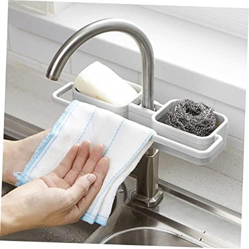Solustre sudoper odvodni sudoper Držač za odvod za odvod ručnika ručnika za ručnik spužva spužva odvodna polica kuhinja odvodna stalak za odvod uvlačivi sivi sapun PP spužva
