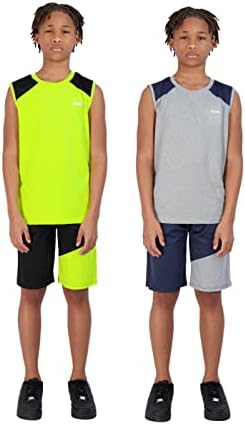 Hind 4-Piece Boys košarkaški šorc i Muscle Athletic Shirt Tank Top dres