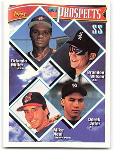 1994 Orlando Miller / Brandon Wilson / Derek Jeter / Mike Neal Houston Astros / Chicago White Sox / New York Yankees / Cleveland Indijanci Službena MLB bejzbol trgovačka kartica u sirovom stanju