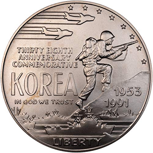 1991. D korejski ratni memorijal BU srebrni dolar 1 BRILLIANT NEMIRKUNIRANI US MINT