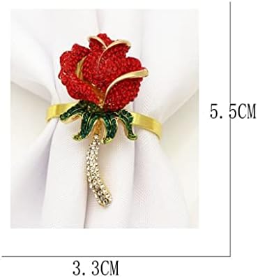 GKMJKI 30PCS Valentinovo za valentinov cvijet Dugme salveta Hotel Wedding Party Prsten prsten za prsten
