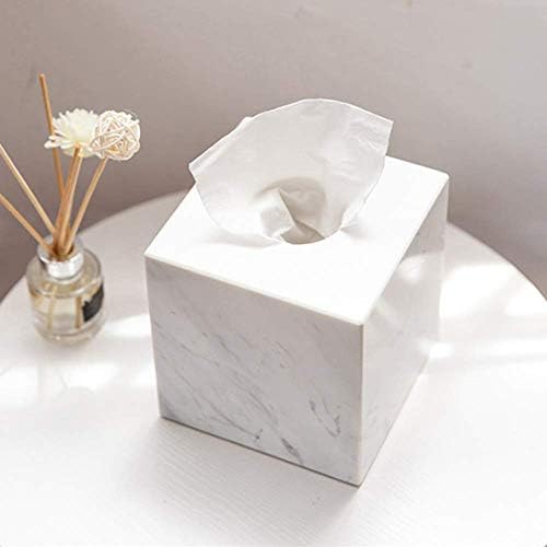 StonePlus Prirodni držač glatkog mramora, držač za papir za papir s uklonjivim akrilnim dnom za stolove, noćne stalke, kontratone