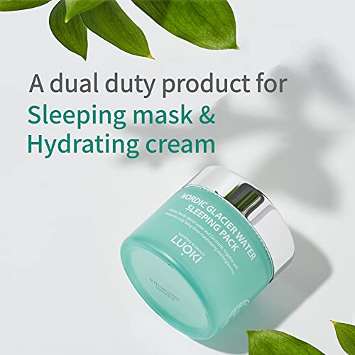 Luoki Nordic Glacier Vodeni paket za spavanje 80g-hidratantna koža, umirujuća & hidratantna Gel krema protiv bora maska za spavanje